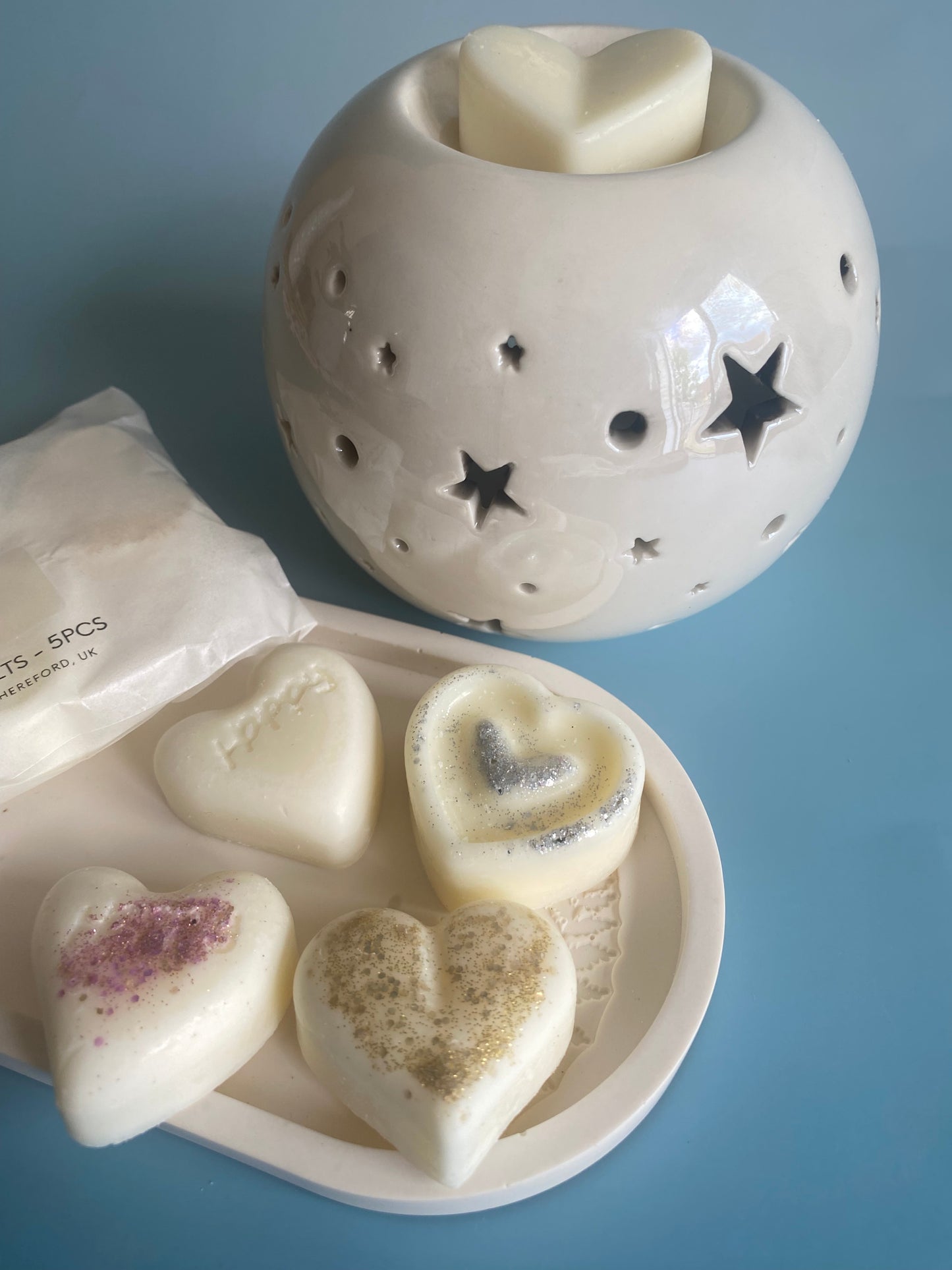 Heart Wax Melts - 5pcs