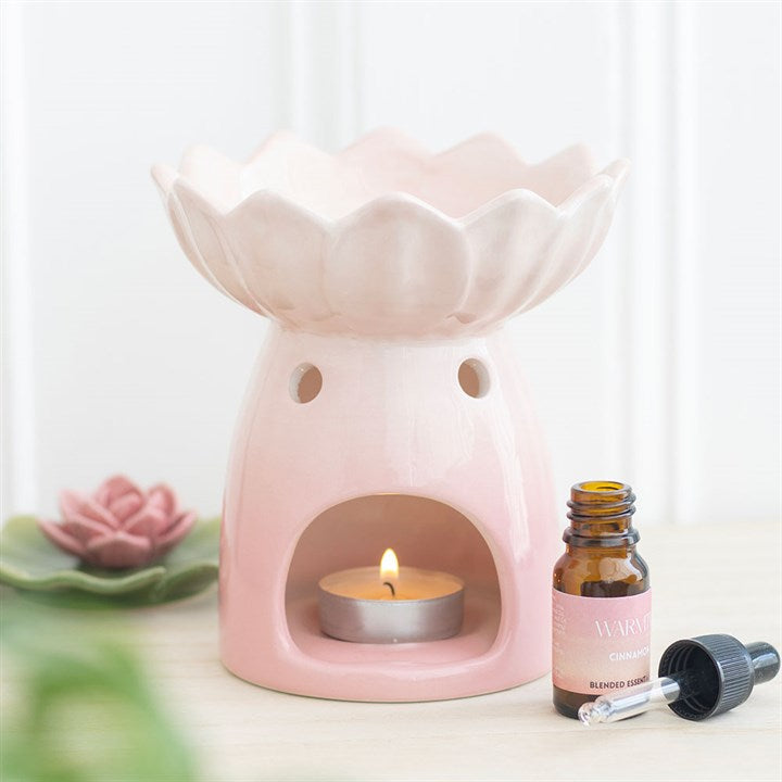 Pink Water Lily Ceramic Wax/ Oil Warmer