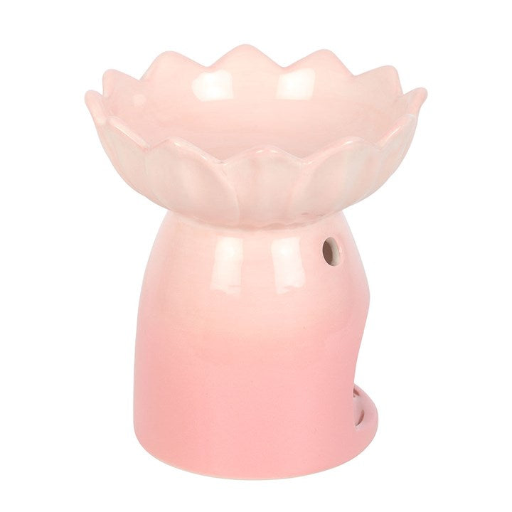 Pink Water Lily Ceramic Wax/ Oil Warmer