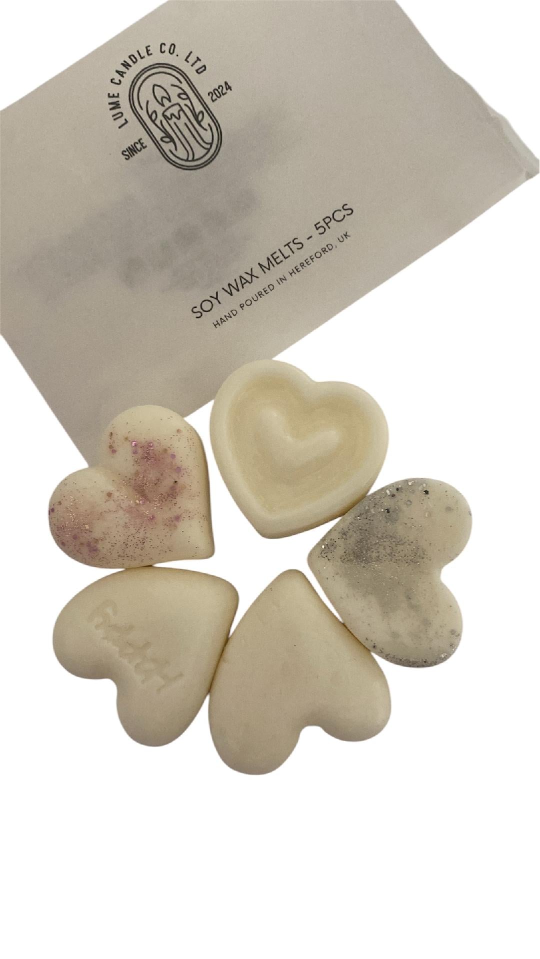 Heart Wax Melts - 5pcs