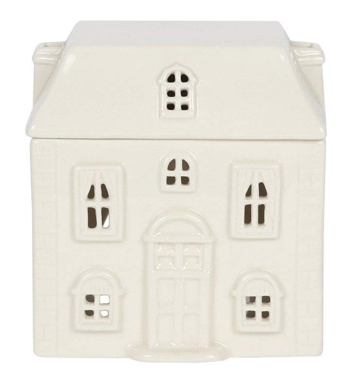 Ceramic White House Wax Burner Gift Set