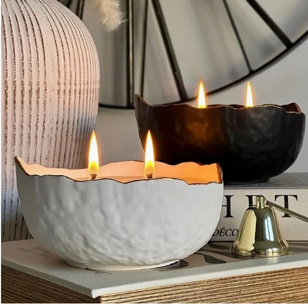 Irregular Jesmonite Candle Bowl