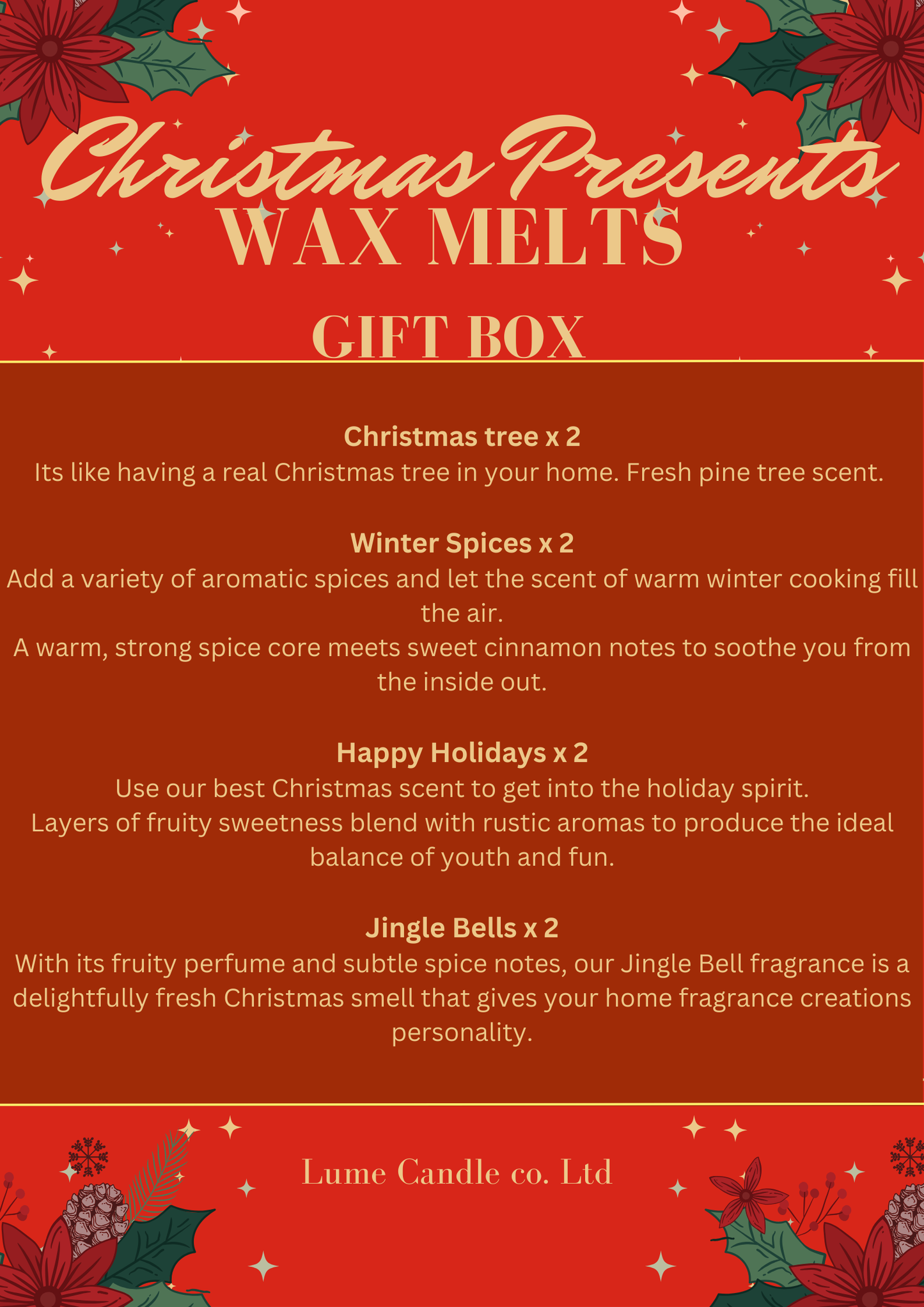 Ceramic Christmas Cottage Wax Burner Gift Set