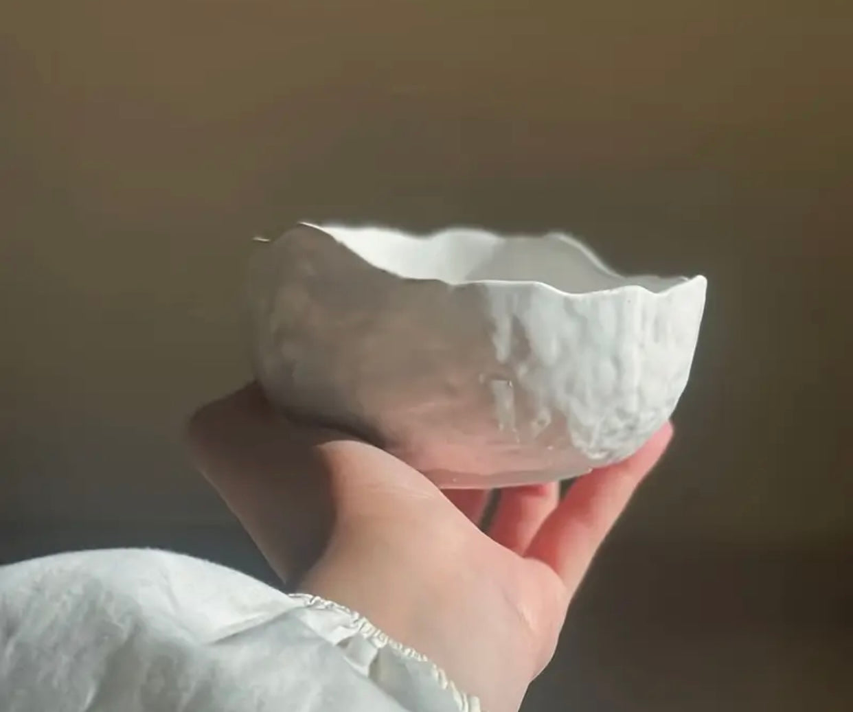 Irregular Jesmonite Candle Bowl