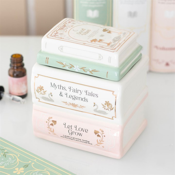 Book Stack Ceramic Oil Burner