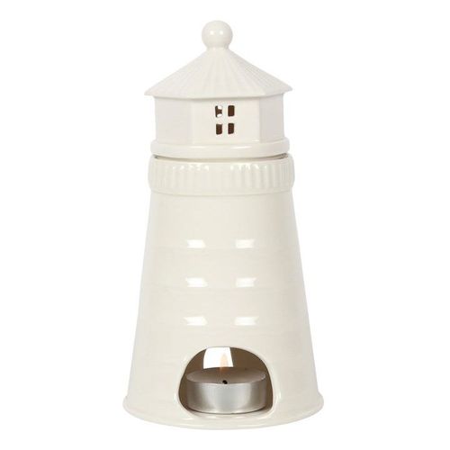 White LighthouseCeramic Wax/Oil Burner