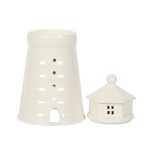 White LighthouseCeramic Wax/Oil Burner